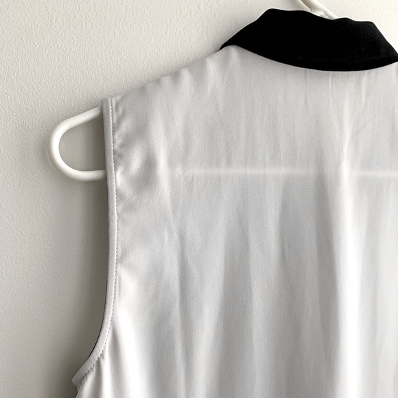 Modern Sleeveless Button Down Collared Blouse - Picture 5 of 6